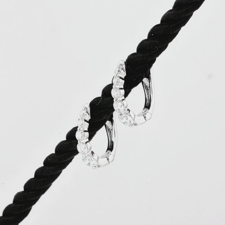 1.15 Cts Lab Grown White Diamond Earring in 14K White Gold