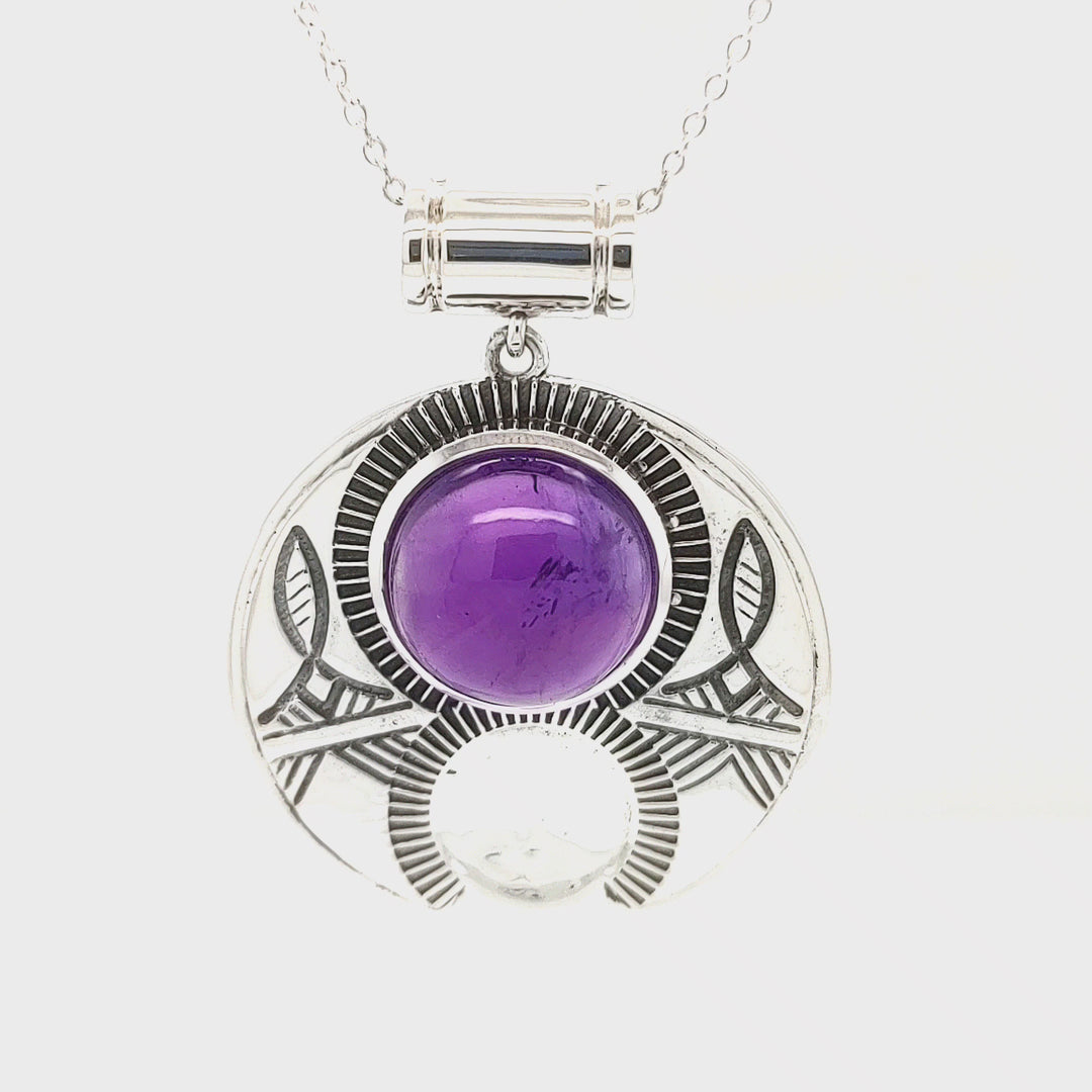 13.35 Cts African Amethyst Pendant in 925