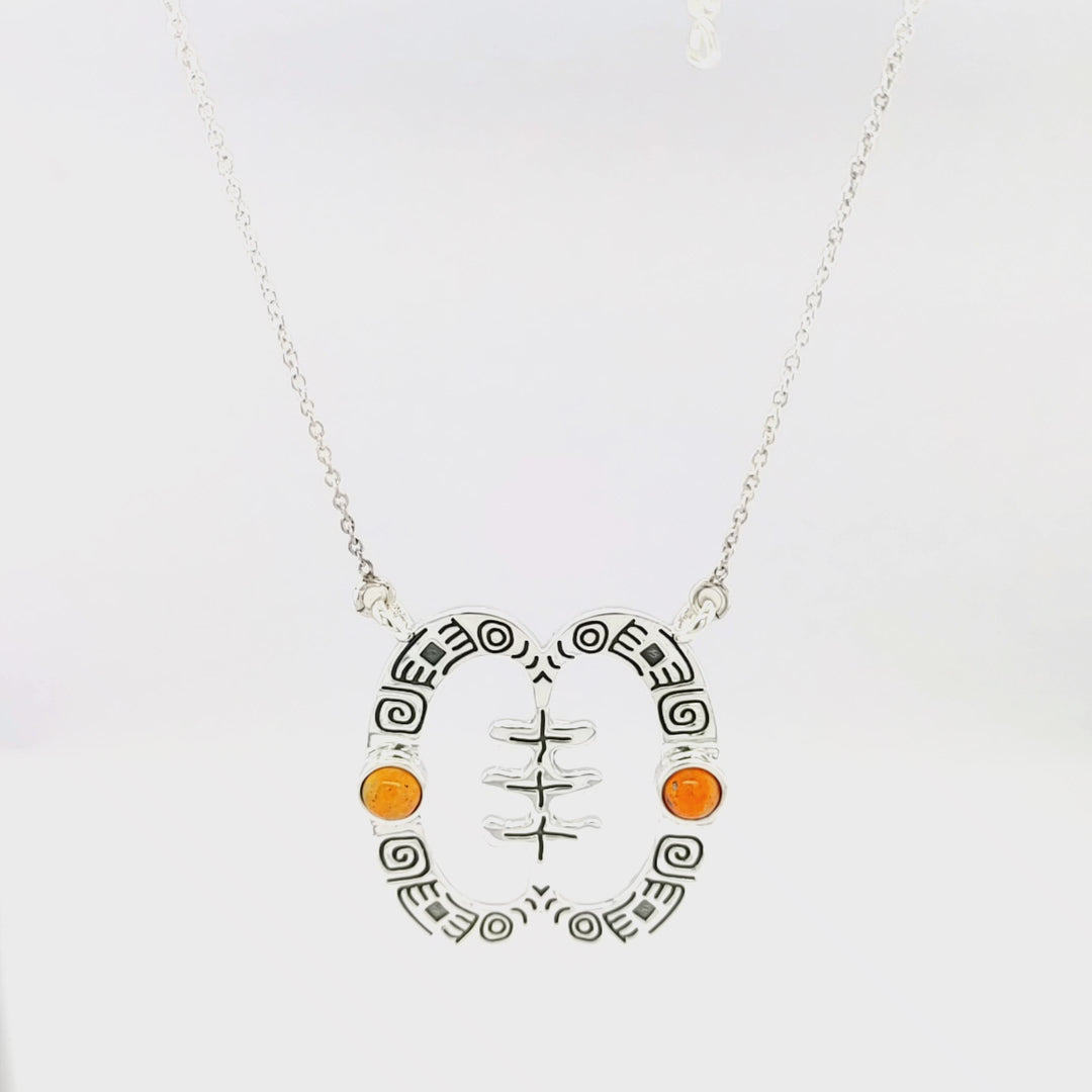 1.20 Cts Bumble Bee Jasper Necklace in 925