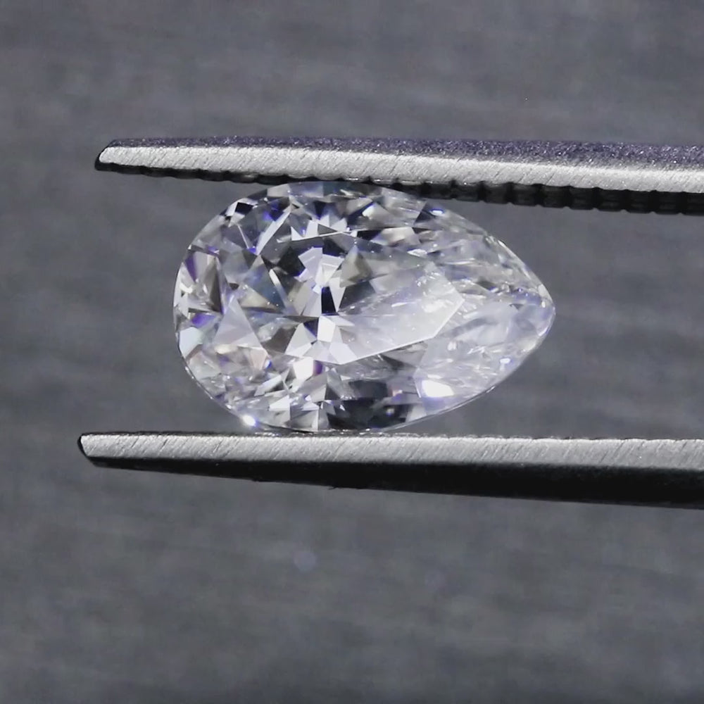 The Gemfly's VVS1 Clarity and DEF Color Pear Shape Loose Moissanite Gemstone