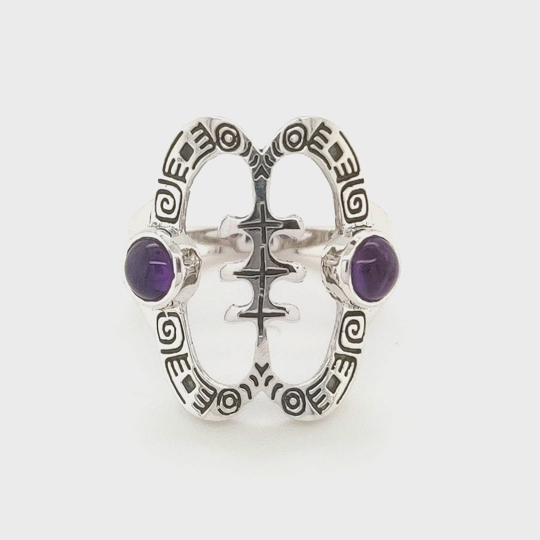 1.60 Cts African Amethyst Ring in 925