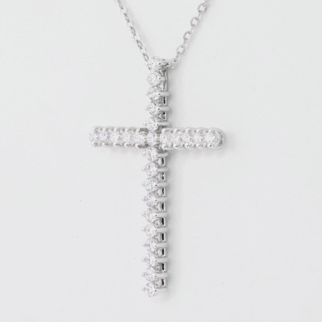 0.98 Cts Lab Grown White Diamond Pendant in 14K White Gold