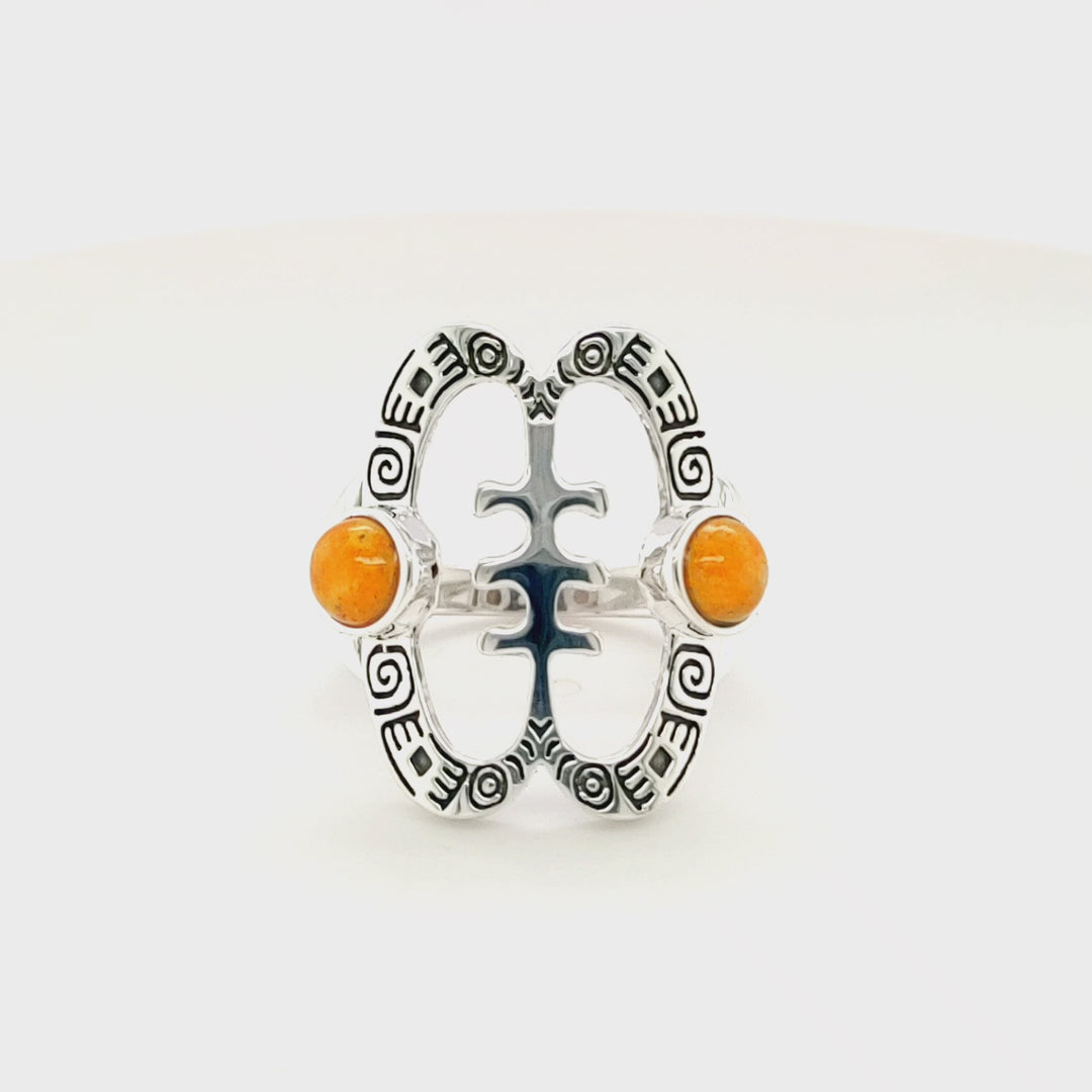 1.10 Cts Bumble Bee Jasper Ring in 925