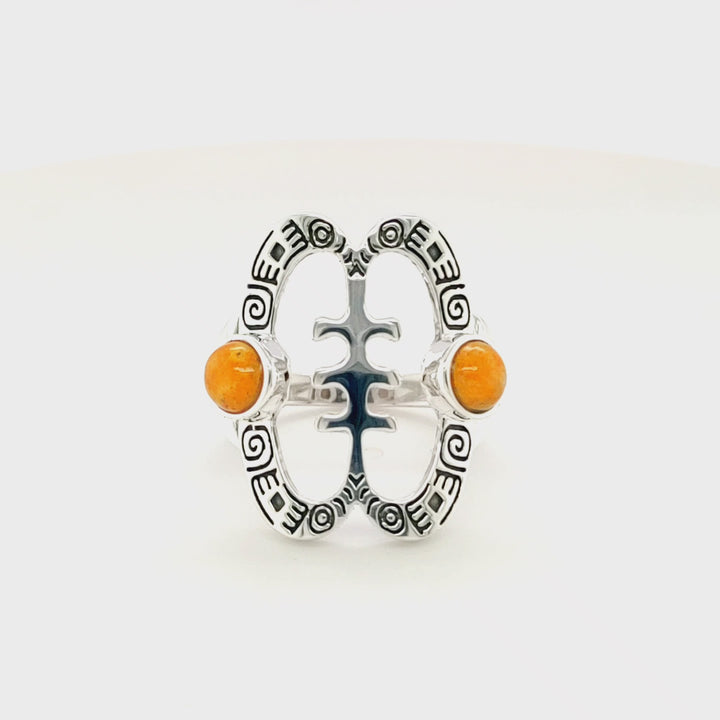 1.10 Cts Bumble Bee Jasper Ring in 925
