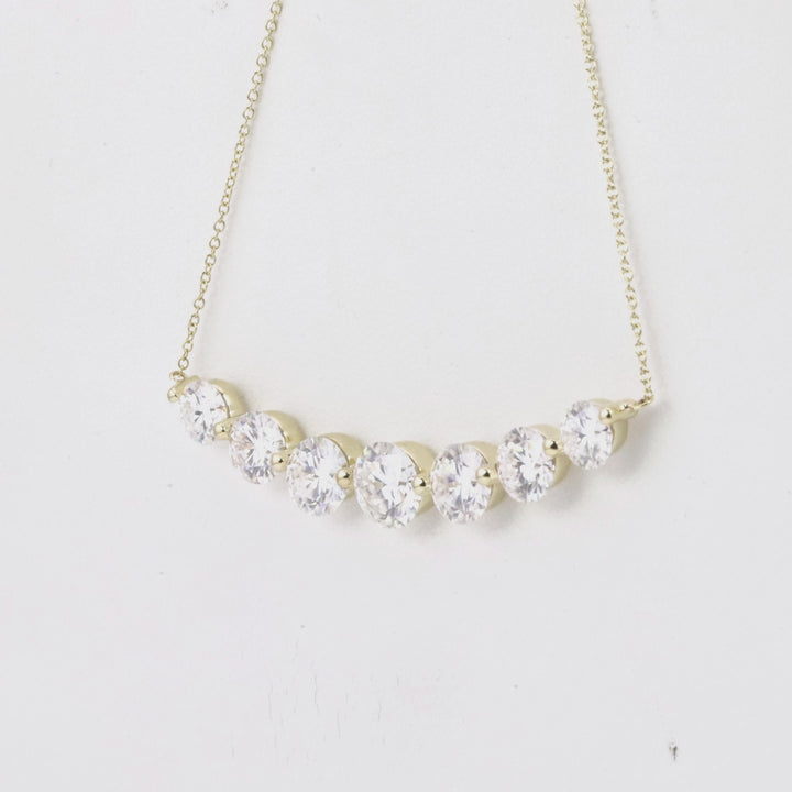 4.00 DEW Moissanite Necklace in 14K Yellow Gold