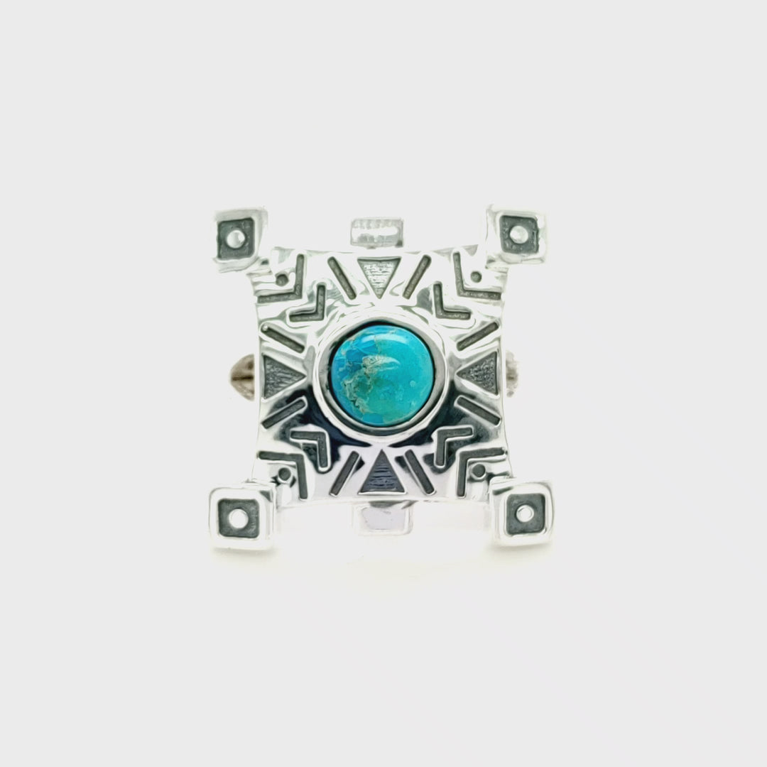 1.87 Cts Turquoise Ring in 925