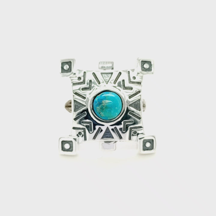 1.87 Cts Turquoise Ring in 925