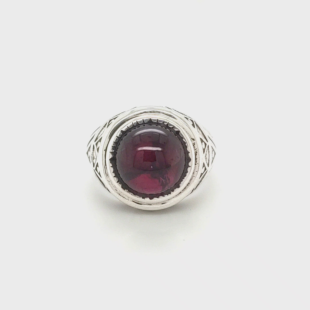 5.56 Cts Garnet Ring in 925