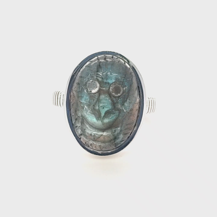 12.65 Cts Labradorite Ring in 925