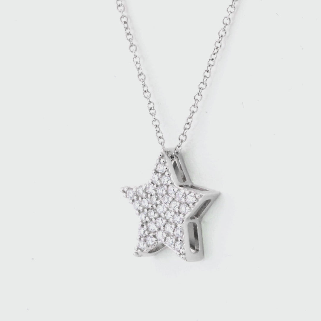 0.27 Cts Lab Grown White Diamond Pendant in 14K White Gold