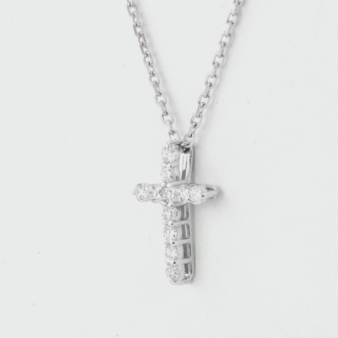 0.39 Cts Lab Grown White Diamond Pendant in 14K White Gold