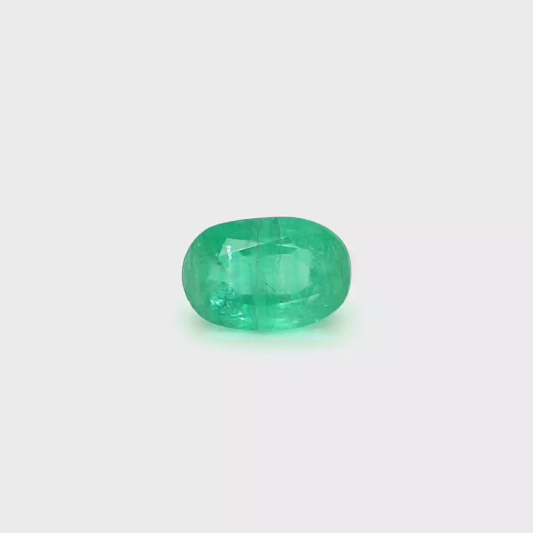 3.93 Cts Emerald 11X8 MM Oval Gemstone