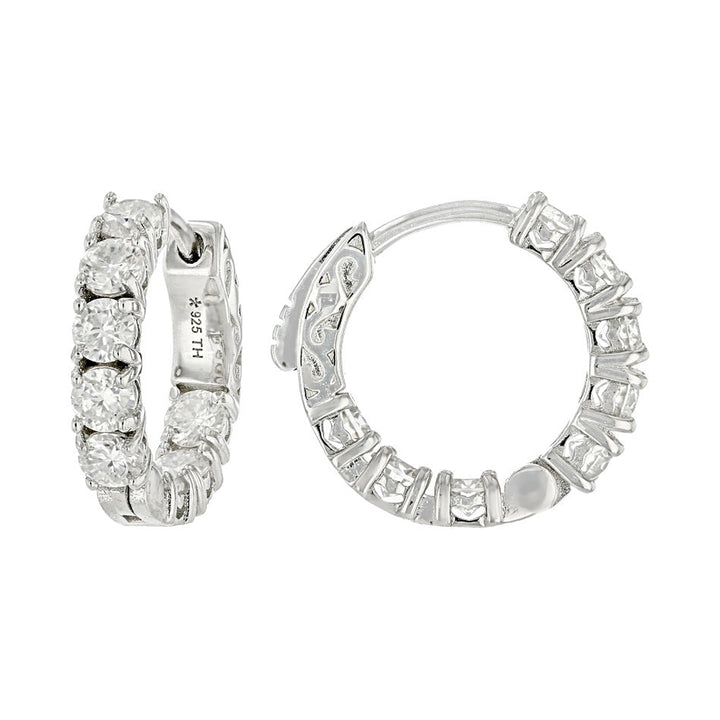 1.60 DEW Moissanite Earring in 925 Platinum Plated