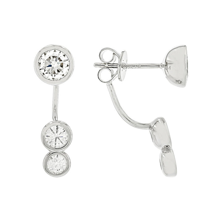 2.00 DEW Moissanite Earring in 925 Platinum Plated