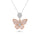 0.84 Cts Pink Diamond and White Diamond Pendant in 14K Two Tone