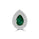 16.01 Cts Emerald and White Diamond Ring in 18K Two Tone