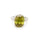 12.34 Cts Sphene and White Diamond Ring in 14K White Gold