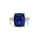 14.07 Cts Blue Sapphire and White Diamond in 14K White Gold