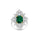 3.25 Cts Zambian Emerald and White Diamond Ring in 18K Two Tone