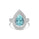 5.05 Cts Paraiba Tourmaline and White Diamond Ring in 14K White Gold