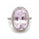 16.96 Cts Kunzite and White Diamond Ring in 14K 2-Tone