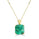 76.13 Cts Colombian Emerald and White Diamond Pendant in 18K Yellow Gold