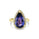 6.18 Cts Tanzanite and White Diamond Ring in 14K Yellow Gold
