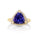 5.1 Cts Tanzanite and White Diamond Ring in 14K Yellow Gold