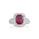 2.32 Cts Ruby and White Diamond Ring in 14K Two Tone