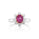 3.1 Cts Ruby and White Diamond Ring in 14K Two Tone