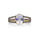 2.40 Cts Moonstone and White Diamond Ring in 14K Two Tone