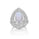 9.91 Cts Moonstone and White Diamond Ring in 14K White Gold