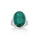 18.82 Cts Emerald and White Diamond Ring in 18K Two Tone
