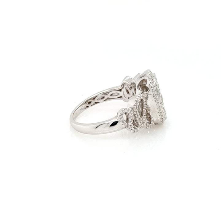 0.99 Cts White Diamond Ring in 18K 2-Tone