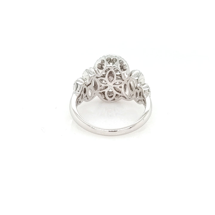 0.99 Cts White Diamond Ring in 18K 2-Tone