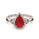 1.70 Cts Ruby and White Diamond Ring in 14K 2-Tone