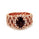 1.52 Cts Color Change Garnet and White Diamond Ring in 14K Rose Gold