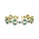 10.85 Cts Emerald and White Diamond Bracelet in 14K Two Tone