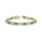 6.60 Cts Emerald and White Diamond Bracelet in 14K Two Tone