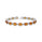 14.02 Cts Fire Opal and White Diamond Bracelet in 14K White Gold
