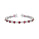 12.70 Cts Ruby and White Diamond Bracelet in 14K Two Tone