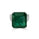 21.13 Cts Emerald and White Diamond Ring in 14K White Gold
