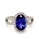 2.30 Cts Tanzanite and White Diamond Ring in 14K White Gold