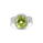 7.29 Cts Sphene and White Diamond Ring in 18K White Gold