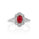 1.42 Cts Ruby and White Diamond Ring in 14K Two Tone