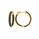 4.50 Ctw Black Spinel Hoop Earrings in 925 Yellow Gold Plated