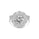 3.00 Cts White Diamond and White Diamond Ring in 18K White Gold