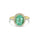 4.35 Cts Colombian Emerald and White Diamond Ring in 14K Yellow Gold
