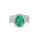 4.53 Cts Colombian Emerald and White Diamond Ring in 14K Two Tone