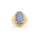 8.40 Cts Australian Opal and White Diamond Ring in 18K Yellow Gold